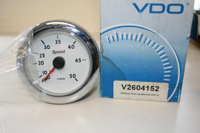 50mph vdo v2604152 marine boat speedometer speedo sea ray regal pontoon ski boat