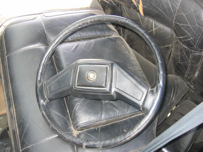 1977-1989 cadillac steering wheel,black,eldorado,fleetwood,seville,leather 