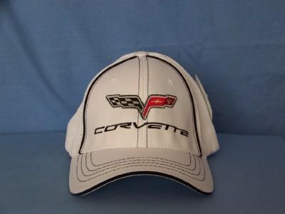 Chevy c6 corvette - flex fit - s/m white - licensed hat