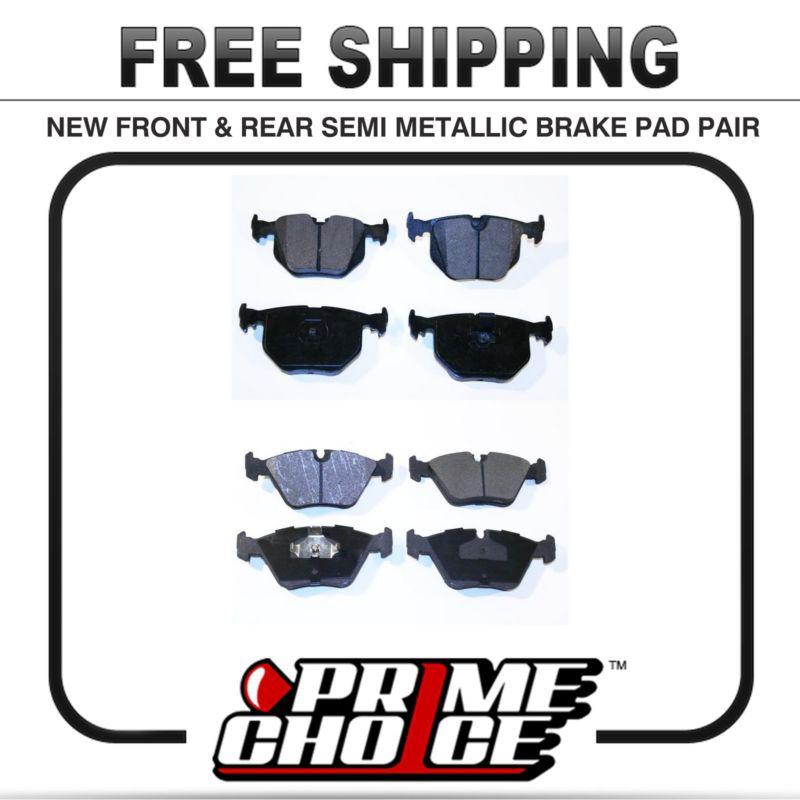 Premium front & rear metallic disc brake pads 2 full complete sets 4 pair 8 pads