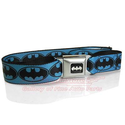 Batman logo seat-belt buckle blue belt + free gift, licensed product