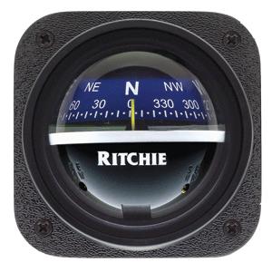 Ritchie v-537b explorer compass - bulkhead mount - blue dialpart# v-537b