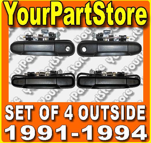 91-94 tercel exterior outer outside door handles left right front rear full set