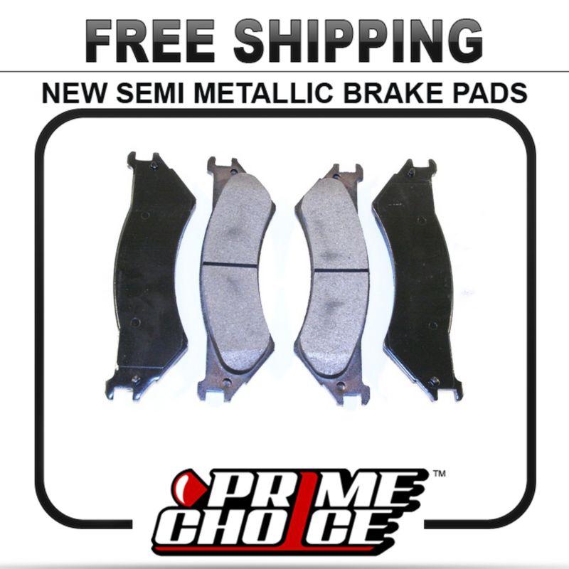 New premium complete set of rear metallic disc brake pads with shims