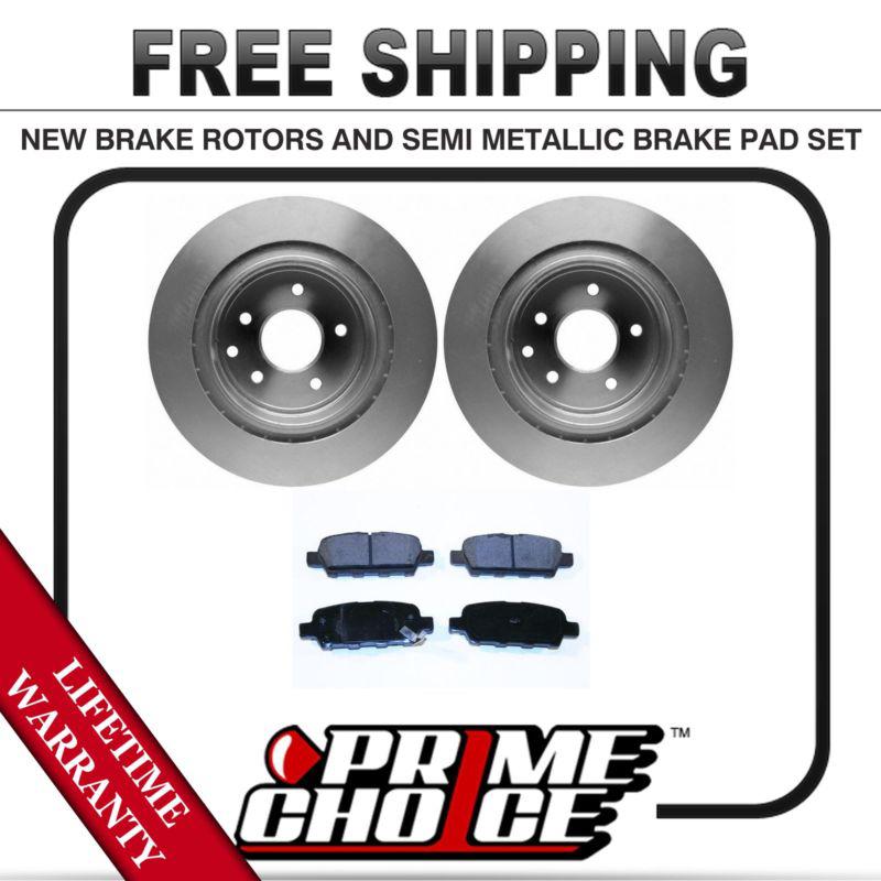 Rear kit (2) brake rotors and (1 set) premium brake pads with lifetime warranty