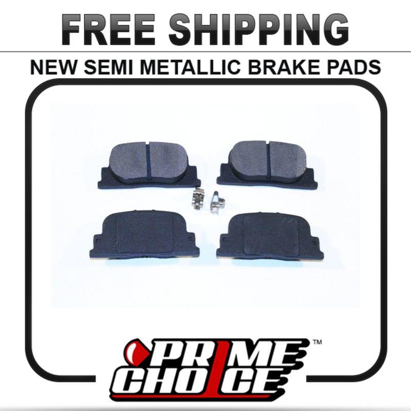 New premium complete set of rear metallic disc brake pads with shims