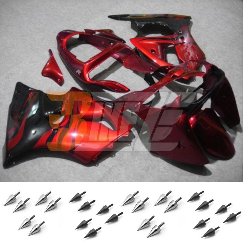 Free bolt kit! body frame fairing kit for kawasaki ninja zx6r 2000 2001 2002 ai