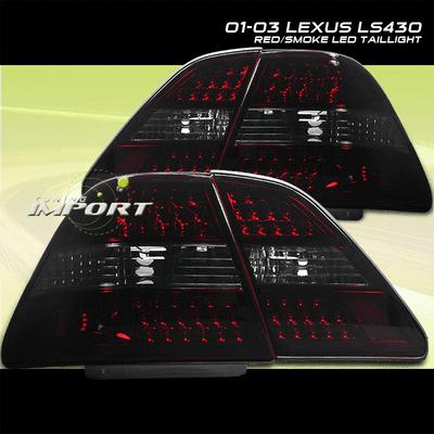 2001-2003 02 lexus ls430 new smoke red led tail lights