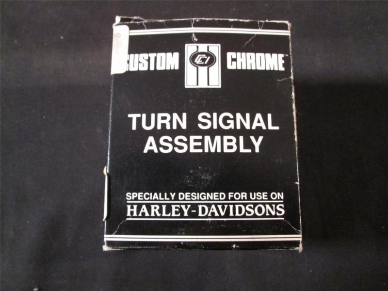 Custom chrome turn signal assembly for late harley davidson models