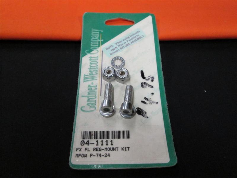 G.w.c chrome regulator mount kit for harley davidson fx,fl p#p-74-24