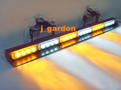 24 led 3w a-w-a-w-a-w windshield emergency light strobe light lightbar jn6-24-3w