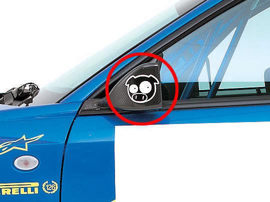 Pig decals for subaru wrx sti impreza