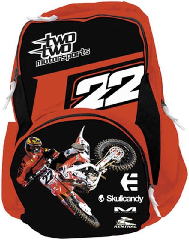 Smooth industries two two motorsports(chad reed #22) backpack,red/black,one size