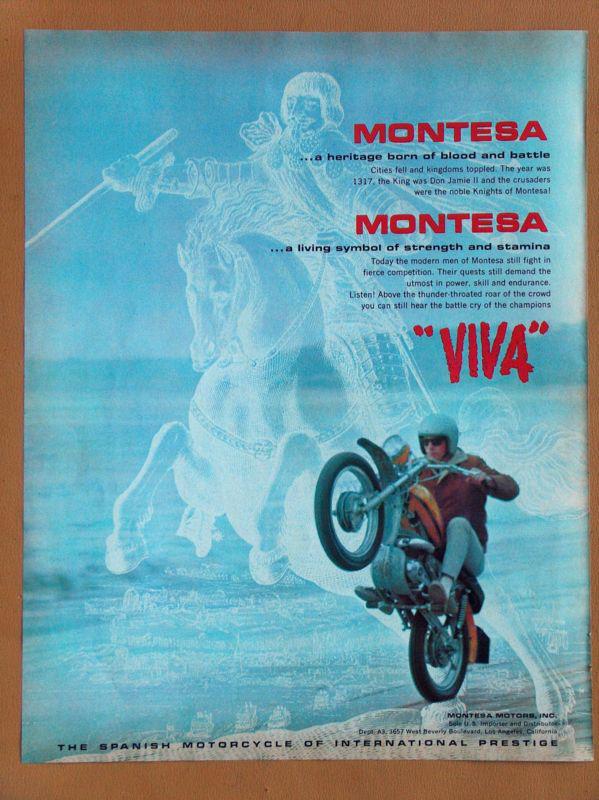 0006 vintage full colour 1967 montesa magazine ad