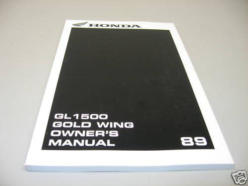 New genuine honda owners manual 1989 gl1500 goldwing oem operators book    #k99