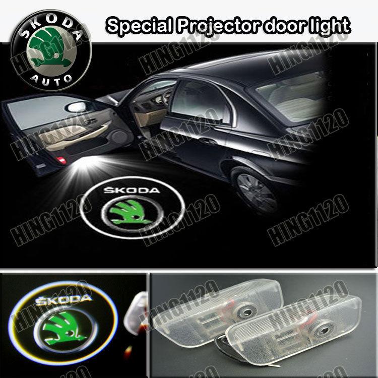 Skoda hao rui car interior led laser projector shadow lamp lights door 