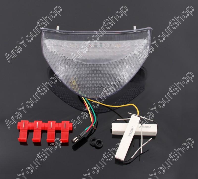 Clear led taillight integrated turn signals honda cb600f hornet 2006-2010