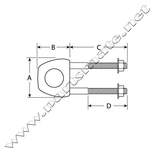 Attwood 34413 twin shank bow eye / twin shank bow eye 3 -zmk/cd