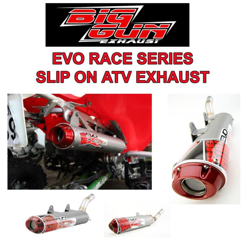 Big gun evo race series slip-on atv exhaust 09-45502 kawasaki kfx450 2007-12 nib