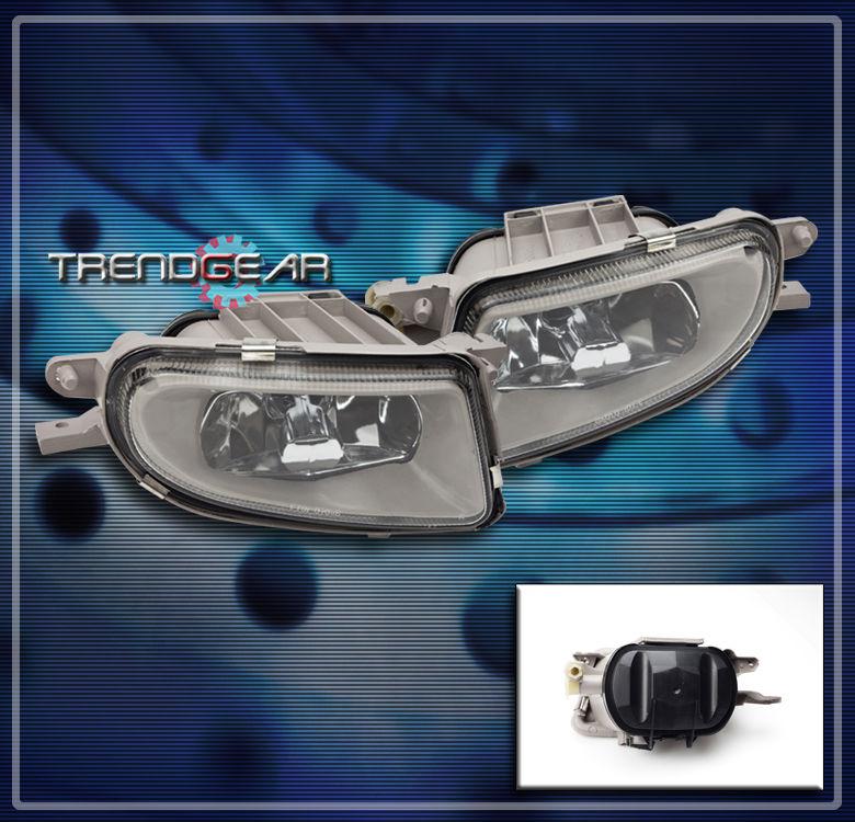 00 01 02 mercedes-benz w210 e-class e320 bumper clear lens fog light lamp chrome