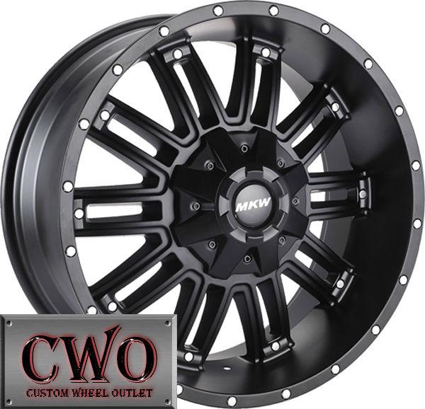 20 black mkw m80 wheels rims 5x150 5 lug toyota tundra lexus suv