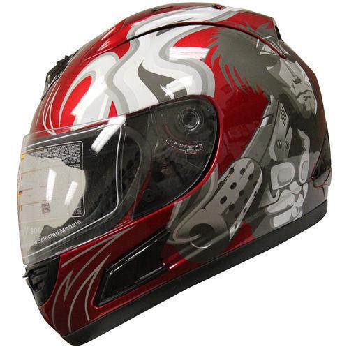 Motorcycle helmet full face sports helmets the assasin wine red