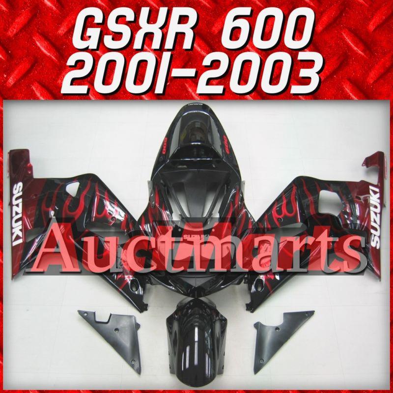 Fit suzuki 01 02 03 gsxr 600 gsx-r600 2001 2002 2003 fairing k1 bodywork c10 a17