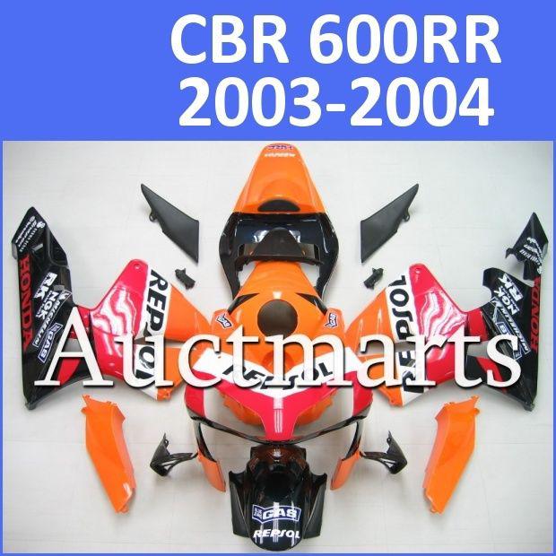 Fit honda 03 04 cbr600rr cbr 600 rr 2003 2004 fairing kit abs plastics d11 a35