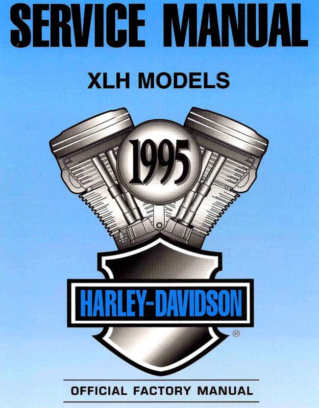 1995 harley-davidson xlh sportster models service manual -new sealed-xlh883-1200