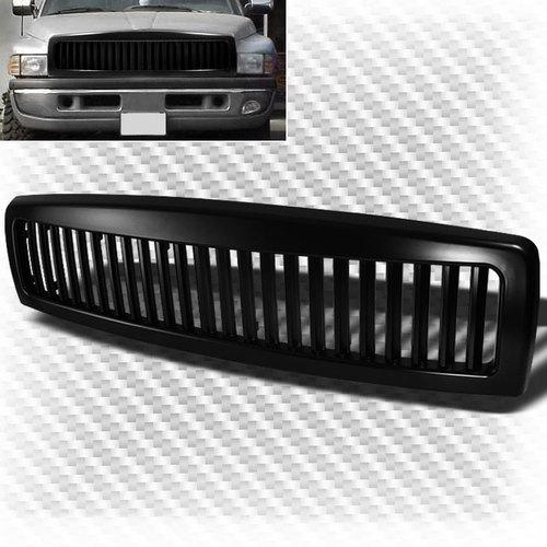 1994-2001 dodge ram matt black sport abs plastic grille hood front grill set