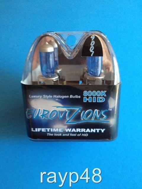 White/blue tint 9007 xenon hid look high/low beams headlights bulbs 8000k "new"