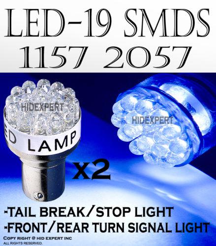 Tmz super blue 19 led bulbs turn signal light 1157 2057 fast shipping ki4