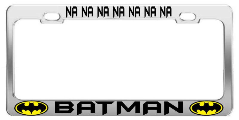 Na na na na na batman super hero movie film license plate frame car accessories