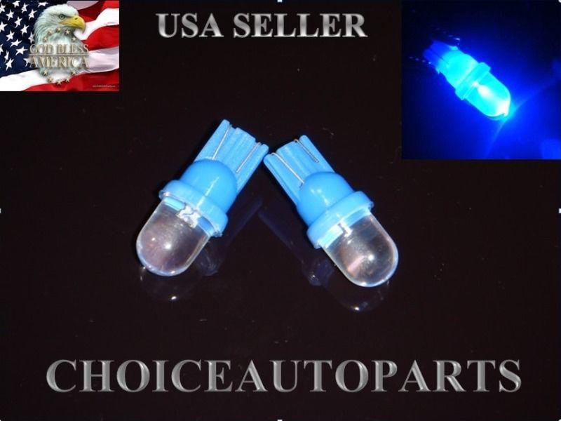 2 pcs t10 1led w5w blue wedge car side dashboard bulbs 