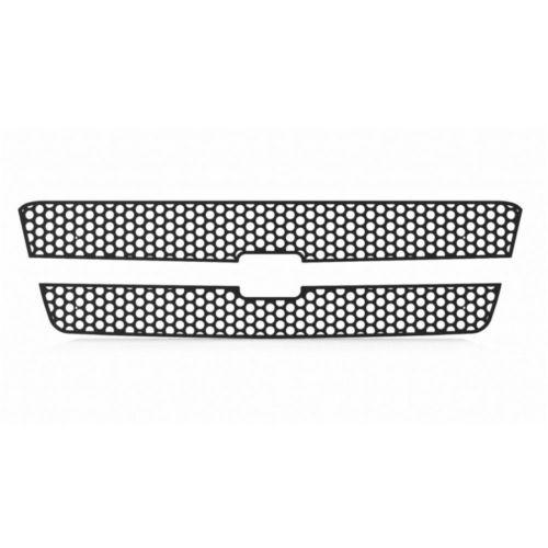 Chevy silverado 1500 03-05 black circle punch front metal grille trim cover