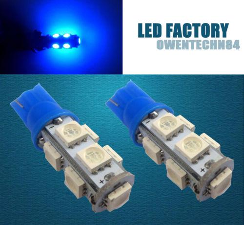 Ob 2x ultra blue 9-smd led t10 175 2821 585 168 194 516 w5w backup bulbs #ob30