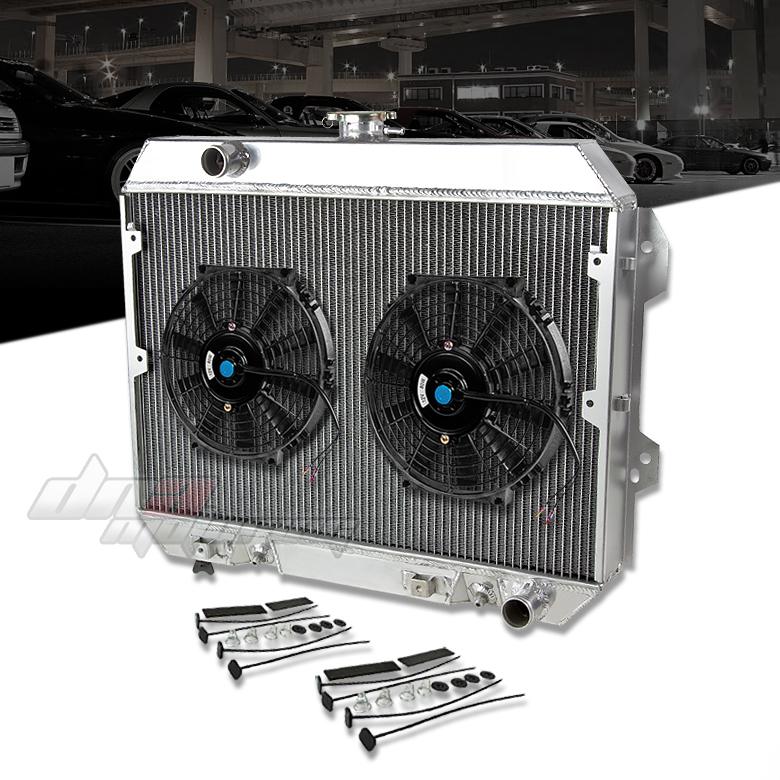 75-78 nissan datsun 280z fairlady z 3-row full aluminum racing radiator+x2 fan