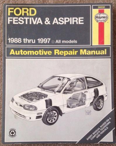 Haynes repair manual 36030 ford festiva aspire 1988 thru 1997