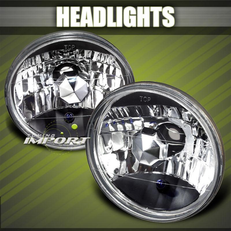 7" round sealed beam head lamps lights lamps h6024 h6024s h6024cb h6024xv h4 new