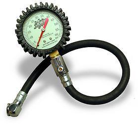 Joes 32306 glow in the dark tire pressure gauge 0-30 imca