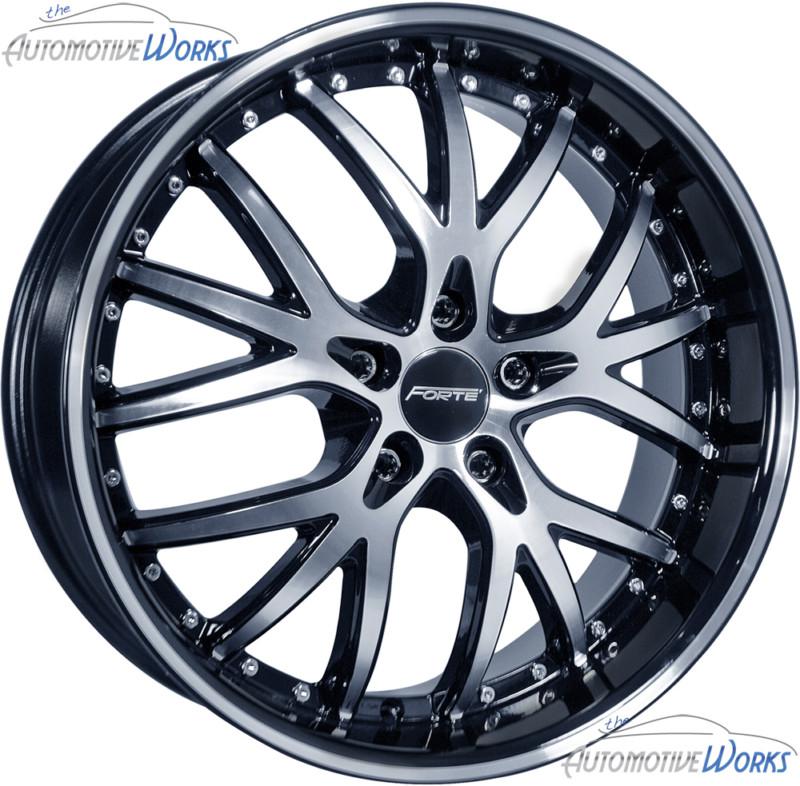 1 - 20x8.5 forte fury 5x115 +35mm black mirror wheel rim inch 20"