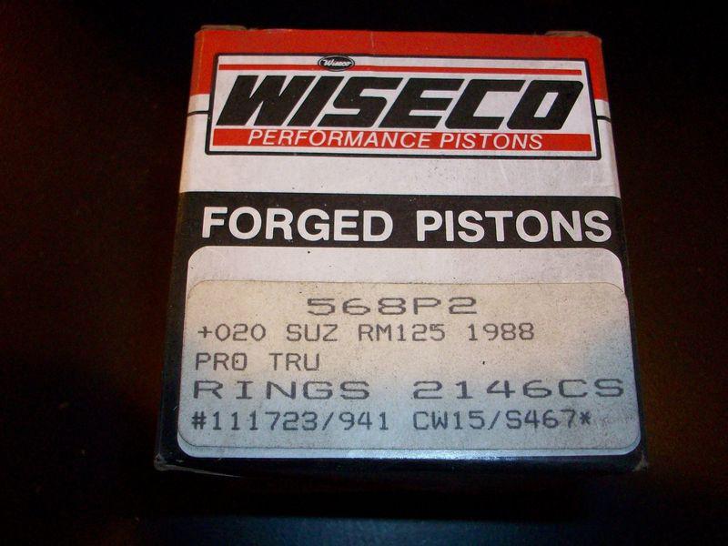 Wiseco nos motorcycle piston suzuki rm125 rm 125 1988 568p2 .020" oversize