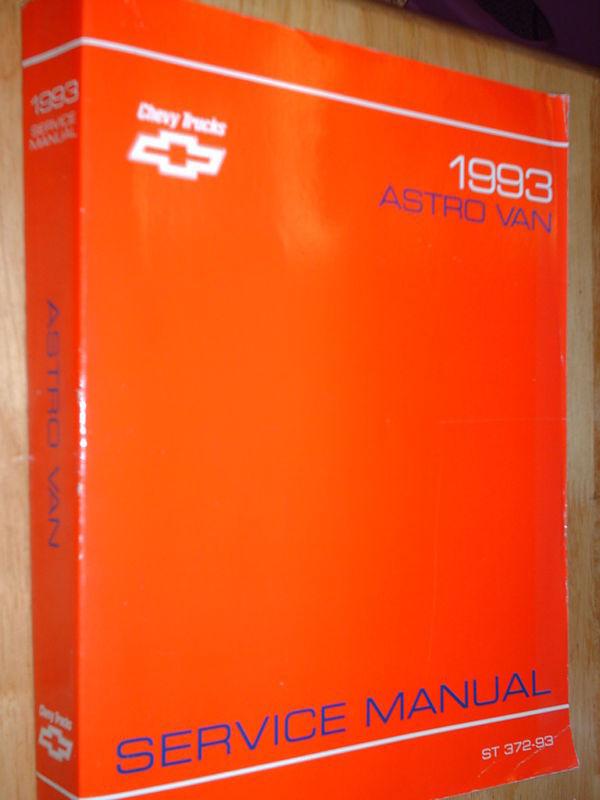1993 chevrolet astro van shop manual / original book