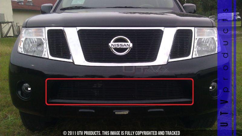 2008 - 2012 nissan pathfinder 1pc bumper black billet grille kit