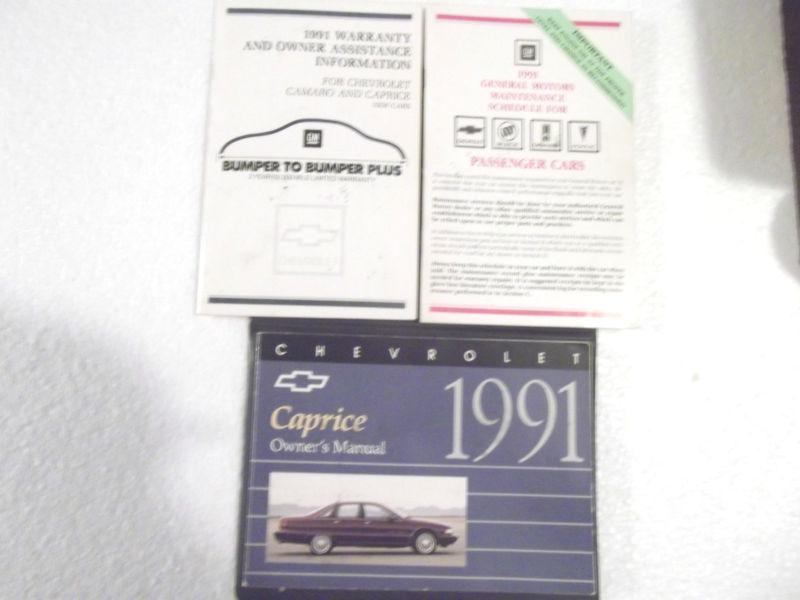 1991 chevrolet chevy caprice owners manual