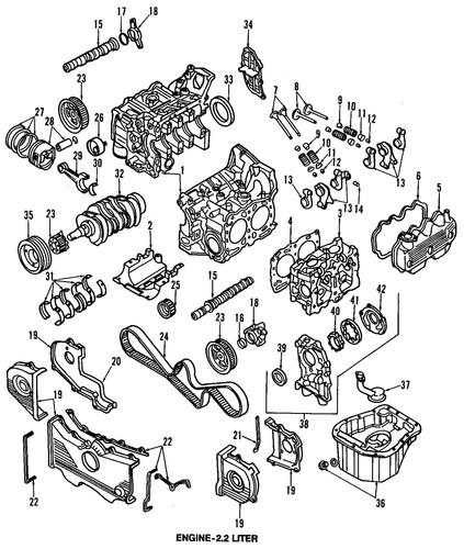 Subaru oem 13570aa112 engine timing cover-timing cover