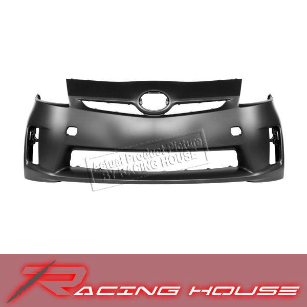 2010 toyota prius primed front bumper cover w/o led headlamp replacement new