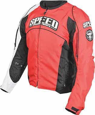 Speed and strength top dead center textile motorcycle jacket red size xx-large