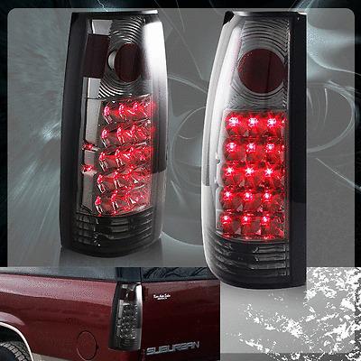 Chevy gmc c/k 1500 2500 led black housing clear lens altezza tail lights lamps