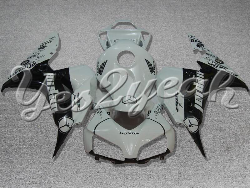 Injection molded fit fireblade cbr1000rr 06 07 black white fairing zn676